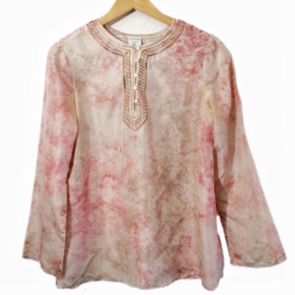 Motherhood Maternity Silk Popover Blouse Size S